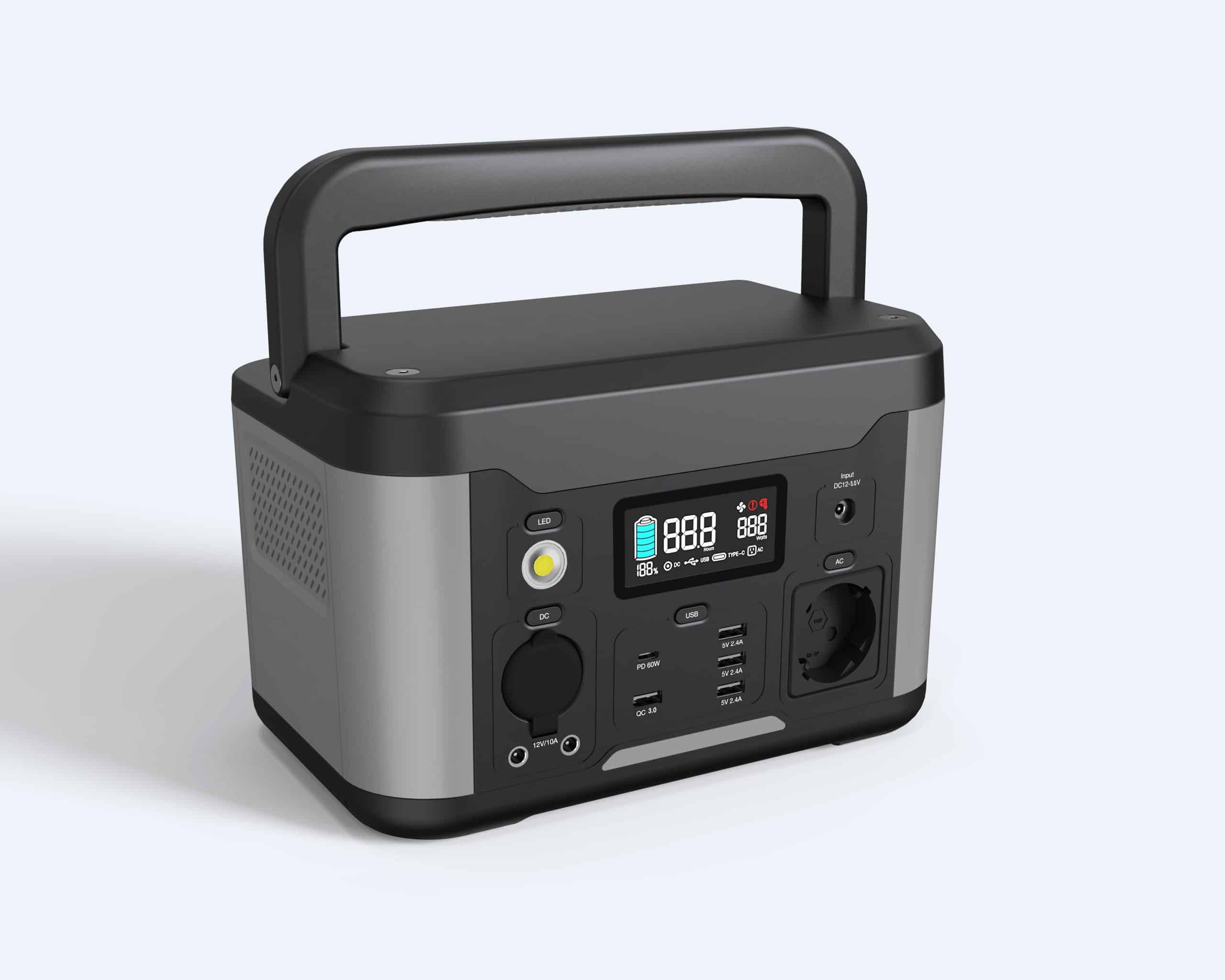 500W Foldable model EU Standard Black&Gray proc