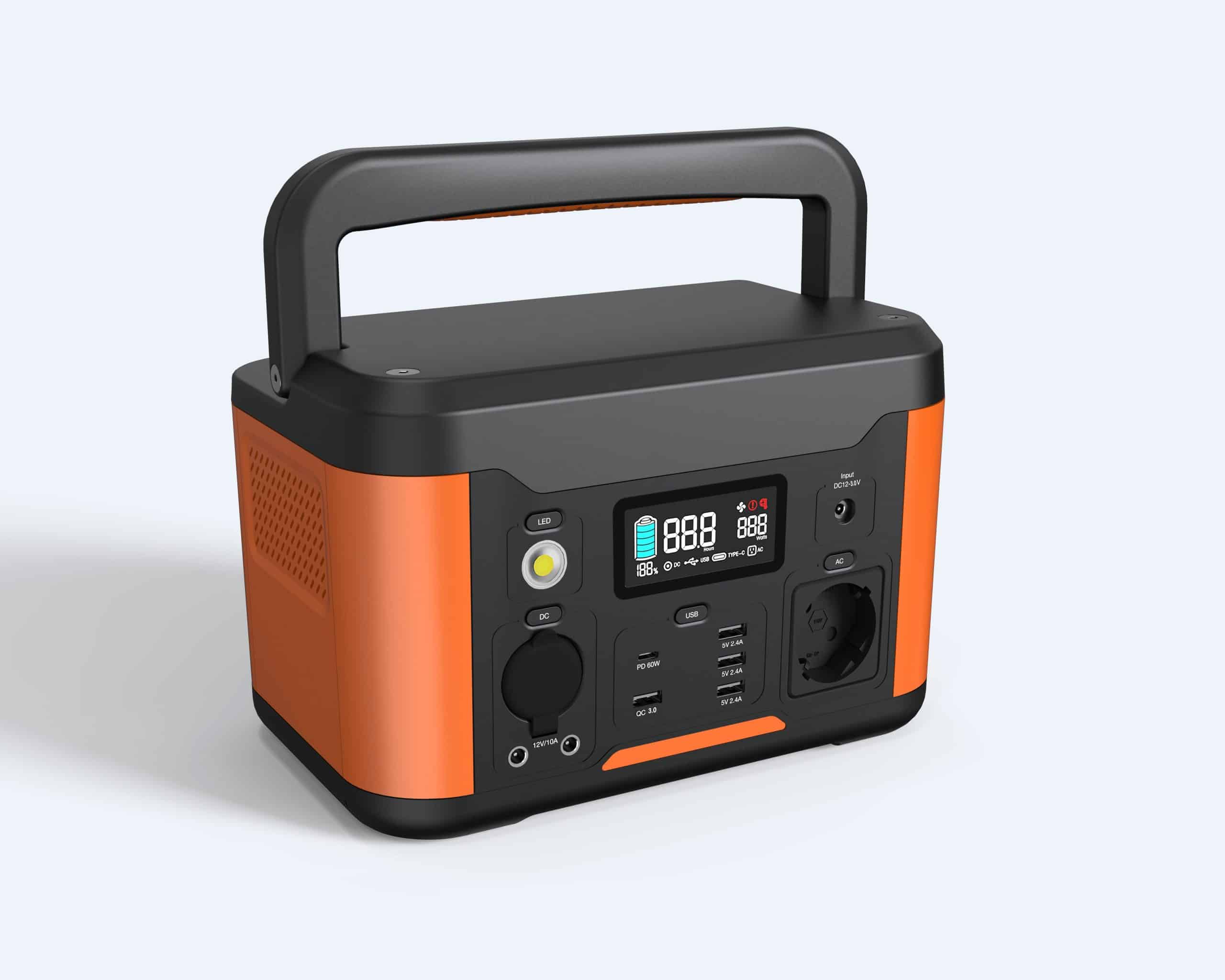 500W Foldable model EU Standard Black&Orange proc